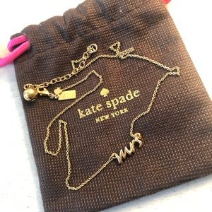 Kate Spade Mrs Necklace - Gold